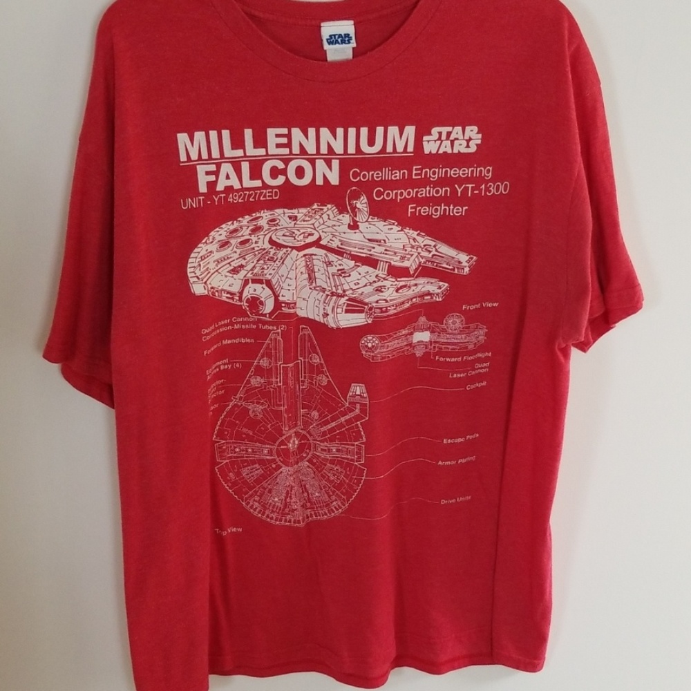 Star Wars Millennium Falcon Tshirt Sz XXL